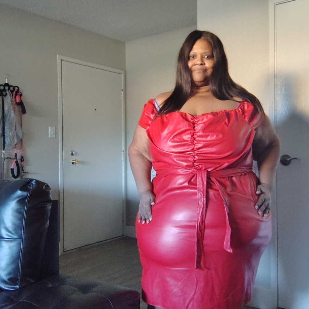 Ashley Stewart Red Midi Dress